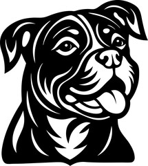 High Quality Pit Bull Dog Vector