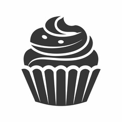 Minimalist Cupcake Vector Design.