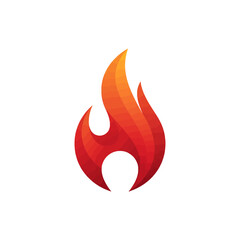 Vibrant and Dynamic Fire Flame Illustration