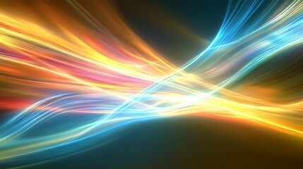 Obraz premium Dynamic interplay of luminous, flowing energy streams.