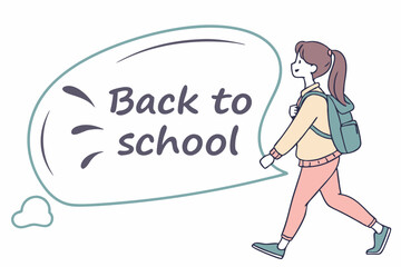 back to school typography concept vector illustration