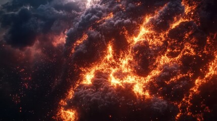 Fototapeta premium Powerful Natural Activity Volcanic Eruption