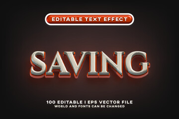 Fototapeta premium Saving Editable Text Effect Design