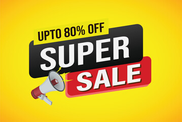 super sale poster banner graphic design icon logo sign symbol social media website coupon

