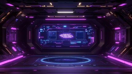 Obraz premium Futuristic spaceship interior