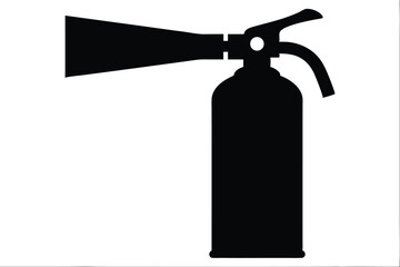 Fire extinguisher black silhouette vector, safety Fire extinguisher black symbol