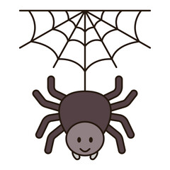 SPIDER cute animal illustration outline doodle simple kawaii Japanese style drawing kiddy icon minimalist symbol isolated 