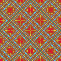 Beautiful retro seamless pattern design by geometric 