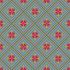 Beautiful retro seamless pattern design by geometric 