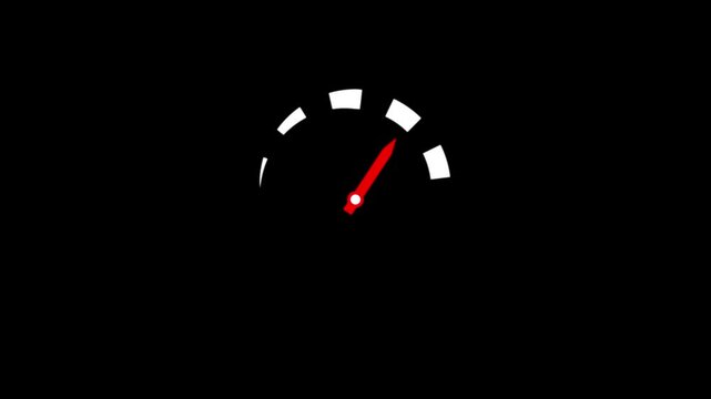 Speed miter icon animated on a black background.