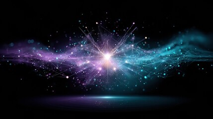 Exploring the Bright Future of Social Media Marketing with Glowing Lights and Trendy Lines in Abstract Design