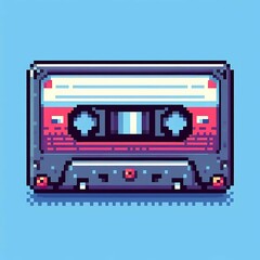 Retro Cassette Pixel Art Design Suitable For Design Inspiration