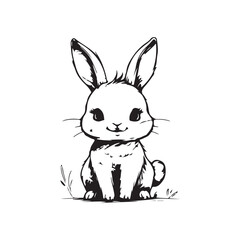 vector illustration of cartoon bunny