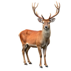 Fototapeta premium Wild Deer isolated on transparent background 