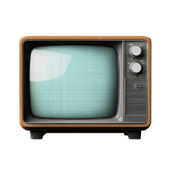 retro television set isolated on white background