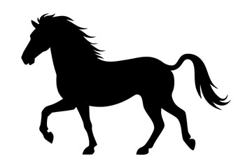 A Graceful Horse in a Walking Position 