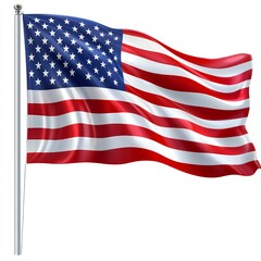 Fototapeta premium American Flag Waving in the Wind Patriotism Symbol National Pride USA Banner