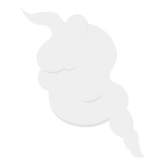 Smoke Clouds Illustration with Cartoon Design. Isolated on White Background.