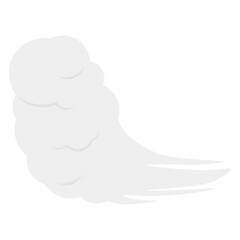 Smoke Clouds Illustration with Cartoon Design. Isolated on White Background.