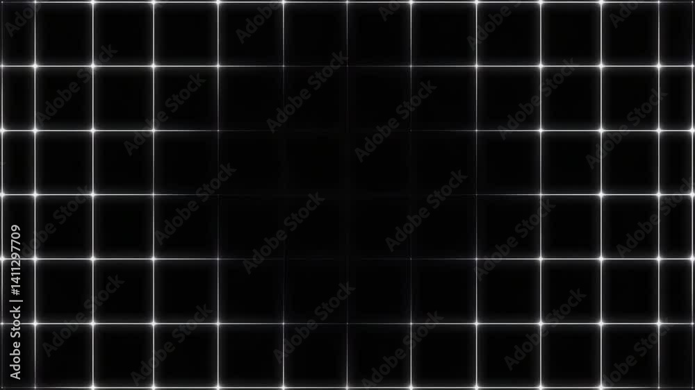 Poster abstract geometric pattern with glowing light effect in a dark background creating a digital backdro