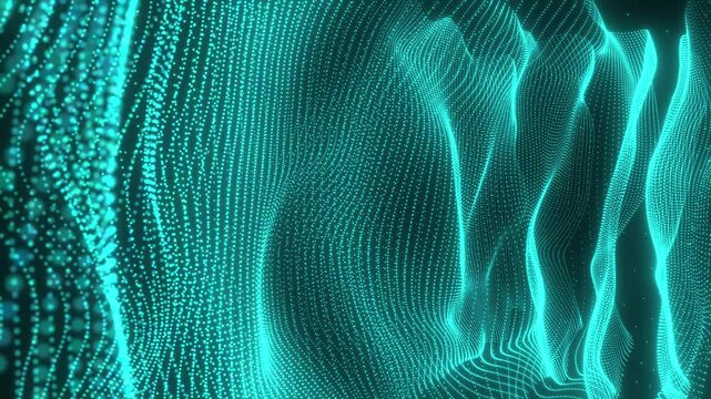 Abstract particle techy wave. abstract background with lines wave. 4K abstract background video for text and titles animation. 