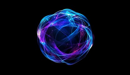 Abstract sphere of swirling energy