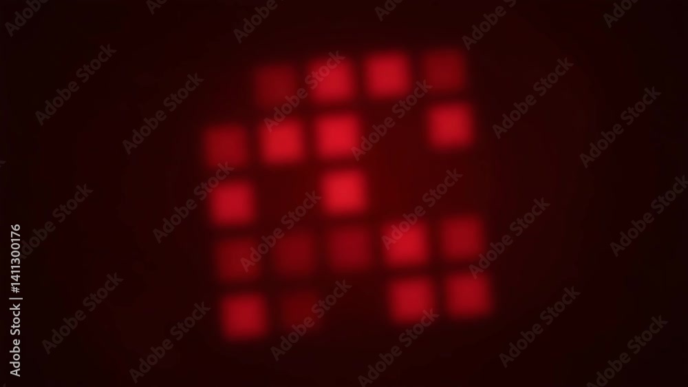 Poster abstract red light pattern creating a blurred geometric design with dark background and soft glowing