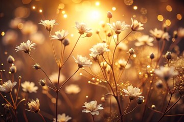 Floral Meadow with Golden Light