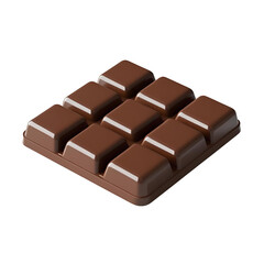 chocolate bar on white background