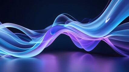 Naklejka premium Elegant Wavy Lines in Blue and Purple