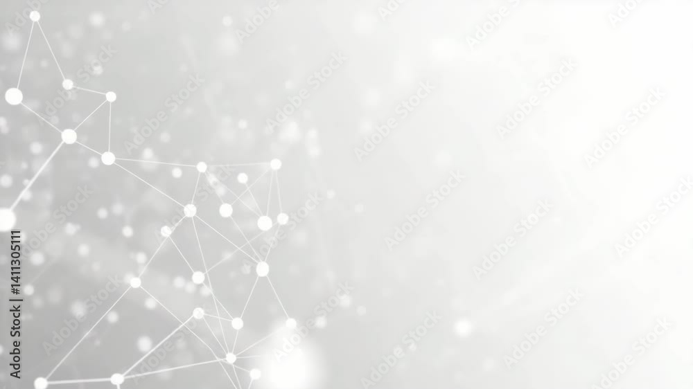 Poster abstract technology background with connected dots and lines in a modern minimalistic design showcas