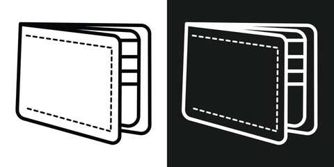 wallet icon vector set use for web. Wallet icon set. Purse plugh for crypto payment. Digital wallet with bitcoin coin, billfold and cards. Vector illustration in eps 10.