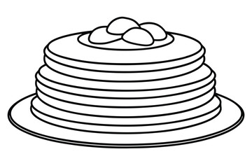 pancakes line art creative design for modern kitchen decor