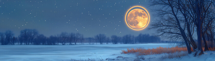 moon halo night,