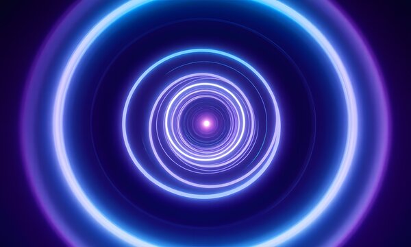 A series of circles that go into infinity.