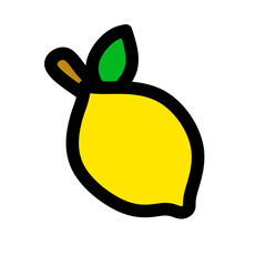 lemons fruit flat icon