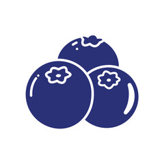 Minimalistic Blueberry Icon Design Delicious Fruit Single Color Vector Illustration