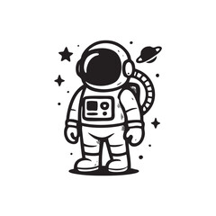 astronaut cartoon vector