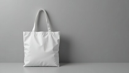 Blank White Tote Bag: Minimalist Studio Shot