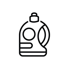 Black line icon for detergent