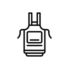 Fototapeta premium Black line icon for apron