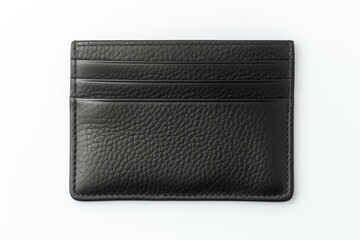 Naklejka premium Black leather card holder wallet for mockup