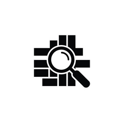 Magnifying Glass Examining A Data Graph Analysis Concept In Black And White