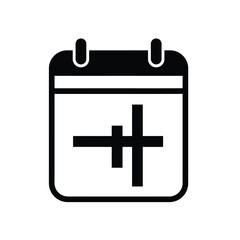 Calendar Icon With Plus Symbol Minimalist Design For Planning And Scheduling