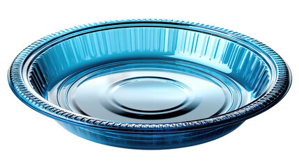 Shiny Blue Serving Dish: A vibrant and radiant metallic blue serving dish. Capturing the simplicity and practicality of modern design.
