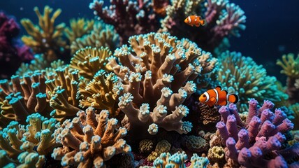 Fototapeta premium coral reef with fish