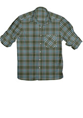 illustration men casual button down shirt for summer style.