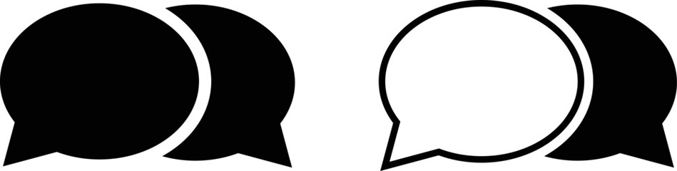Fototapeta premium Speech bubble icon. communication network symbol. Speak text. cartoon chatting box. message box. balloon word design