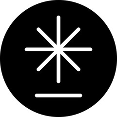 North Star Outline Style Icon
