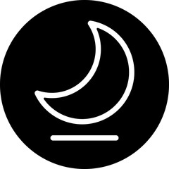 Moon Outline Style Icon